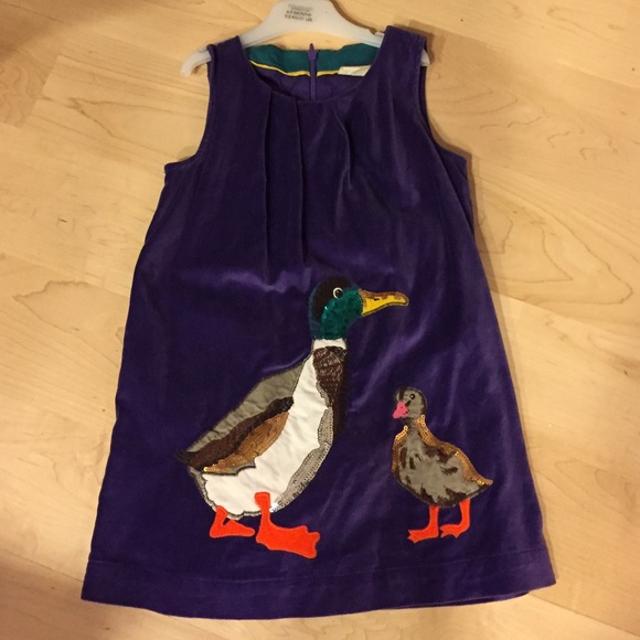Mini Boden Other - Mini Boden purple velvet pinafore 4-5yrs